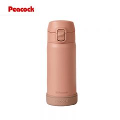 孔雀（Peacock） DPA-40粉色316不锈钢儿童学生可用水杯子吸管款400ml