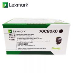 利盟（Lexmark）70C80K0黑色粉盒 (适用CS/310/410/510dn机型) 约1000页