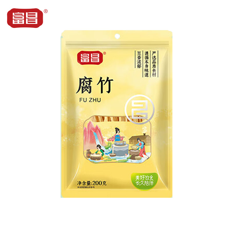 富昌 南北干货 腐竹200g 手工制作黄豆制品 豆皮腐皮 火锅凉拌食材
