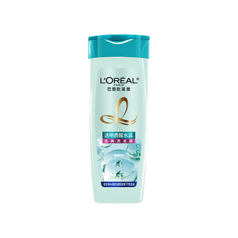 欧莱雅（L'OREAL）透明质酸水润去屑洗发露400ml去屑无硅油洗发露