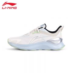 李宁（LI-NING） ARHV021-5男士缓震保护跑鞋越影舒适透气运动鞋乳白色43码