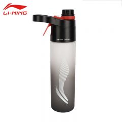 李宁（LI-NING） AQTV059-1运动水壶大容量防漏便携健身水杯黑灰F码