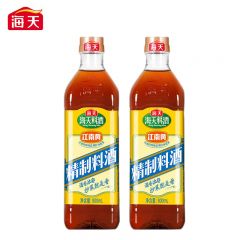 海天 精制料酒800ml*2瓶 去腥解膻提味 牛肉羊肉鱼肉调味料
