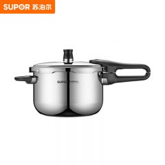 苏泊尔（SUPOR） 高压锅304不锈钢家用快煮压力锅20cm复底磁炉通用YW203JA1 银色