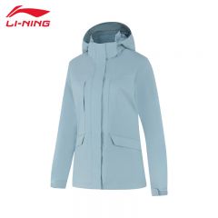 李宁（LI-NING） 防风保暖女款运动风衣AFDUA20-5鱼目青3XL