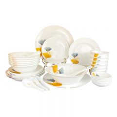 康宁（Corelle Brands）  康宁冰萃玲珑 金银杏餐具38件套  CB-BSYX38/KZ/LS