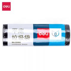 得力（deli） 9586平底垃圾袋黑色450*500*0.007mm家用办公加厚点断易撕