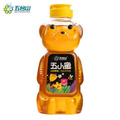 五台山 山花蜂蜜750g 蜂蜜 宝宝蜜液态蜜便携装 0添加玉米糖浆 小熊 1瓶 瓶装