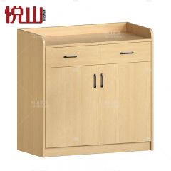 悦山 办公室储物柜木质家用茶水间餐边柜 枫木色 800*400*850mm 台