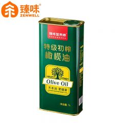 臻味 营养师特级初榨橄榄油1L 罐 食用油物理压榨健康油
