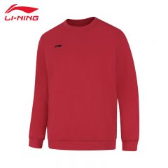 李宁（LI-NING） 柔软舒适保暖男款套头无帽卫衣AWDUB25-8公牛红L