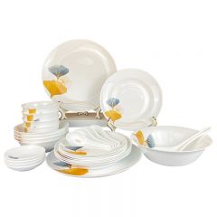 康宁（Corelle Brands）  康宁冰萃玲珑 金银杏餐具28件套  CB-BSYX28/KZ/LS