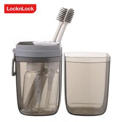 乐扣乐扣（LOCK&LOCK） LTZ524FU旅行洗漱杯套装功能齐全小巧分装瓶便携出差易清洗透明灰5件