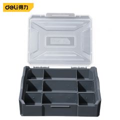 得力（deli） 叠落式家用组套-零件盒 (灰)9宫格 DL1001-1