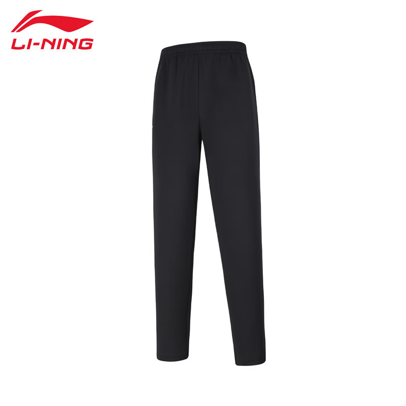李宁（LI-NING） 舒适保暖女款卫裤AKLU988-1黑色L