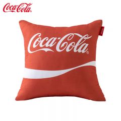 可口可乐 cocacola2000红复古简约多功能印花水晶绒抱枕  单只装(BM-LW0027-01) 45*45cm