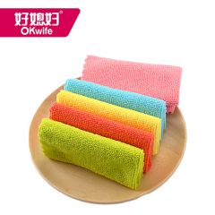 好媳妇（OKwife）超细纤维抹布10片家庭装厨房吸水毛巾家用擦桌洗碗布