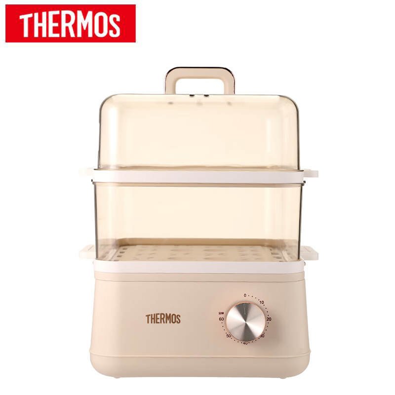 膳魔师（THERMOS） 多功能锅家用电锅蒸包子锅电热锅(电蒸锅)1200W EHA-4482E 可团购 EHA-4411A香槟金