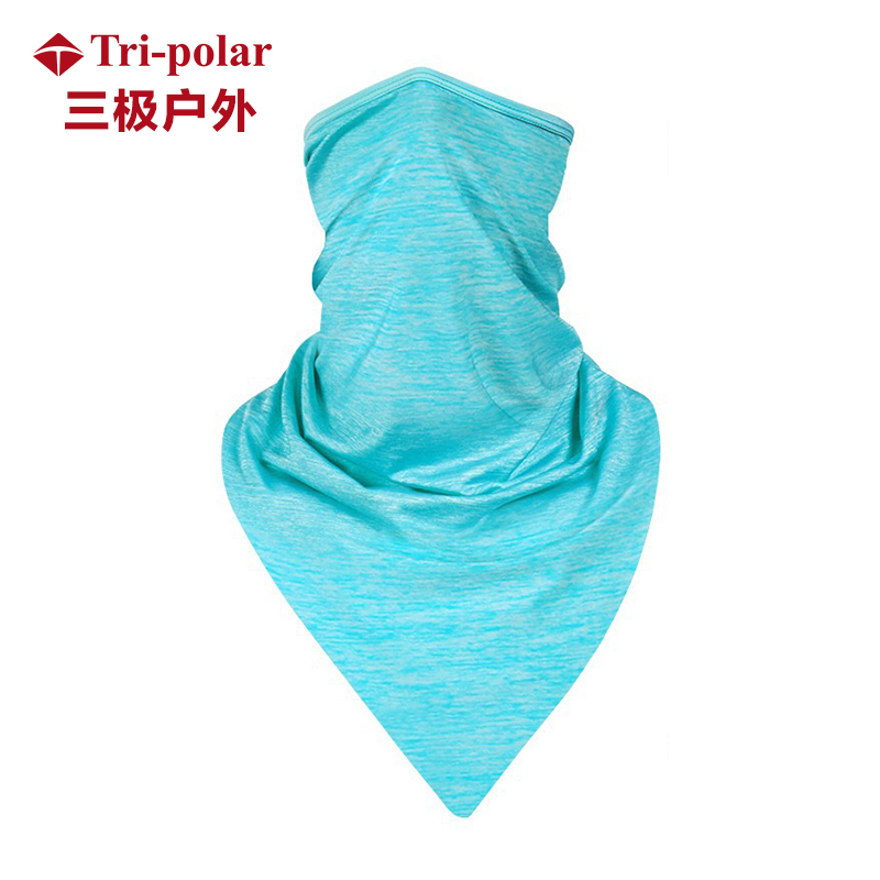 三极户外（Tri-Polar） TP1093户外夏季魔术头巾男女围脖套三角巾透气骑行面巾蓝色均码2条装