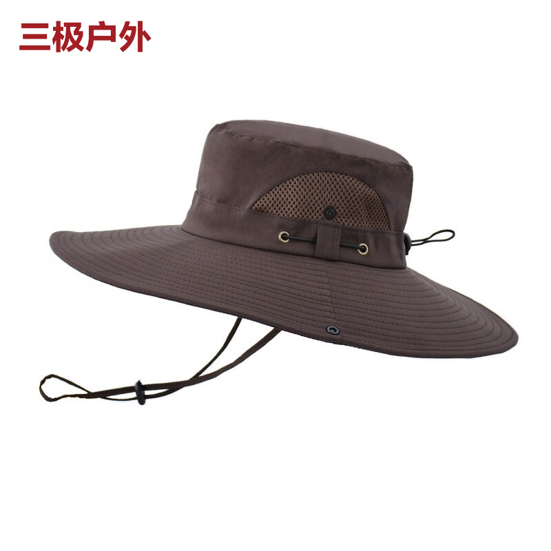 三极户外（Tri-polar） TP6458大檐遮阳登山太阳帽咖啡色