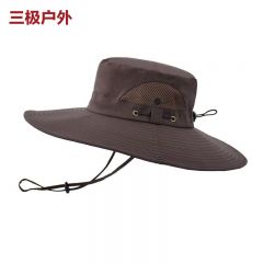 三极户外（Tri-polar） TP6458大檐遮阳登山太阳帽咖啡色