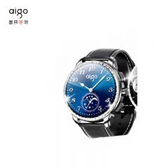 爱国者（aigo） GT-V8顶配版 智能手表旗舰版男女通用款健康监测血压心率多功能通话圆盘运动手表 黑色