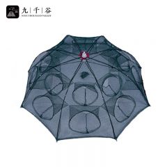 九千谷 鱼虾网笼捕鱼网网鱼神器加厚可折叠龙虾泥鳅捕鱼网16孔1472