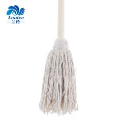 兰诗（LAUTEE）白棉线拖把 酒店物业商用老式木杆圆头拖把 单个装 DM-181