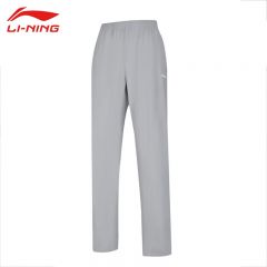 李宁（LI-NING） AKYV094-3女士舒适透气针织运动裤速干裤凉感直筒裤地质灰3XL码