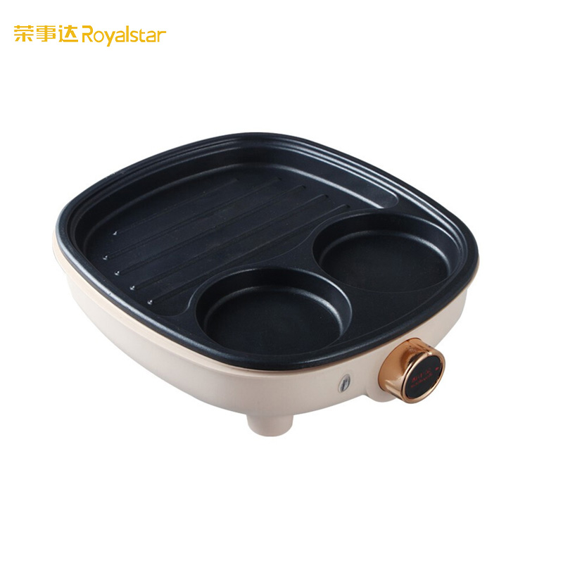 荣事达（Royalstar） 早餐机 家用不粘三合一煎盘 煎鸡蛋烙饼煎肉3孔锅具RS-B702A