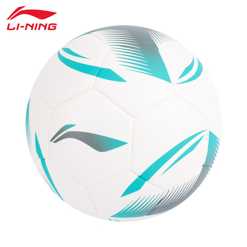 李宁（LI-NING） AFQU015-1运动中性 足球白浅蓝F码