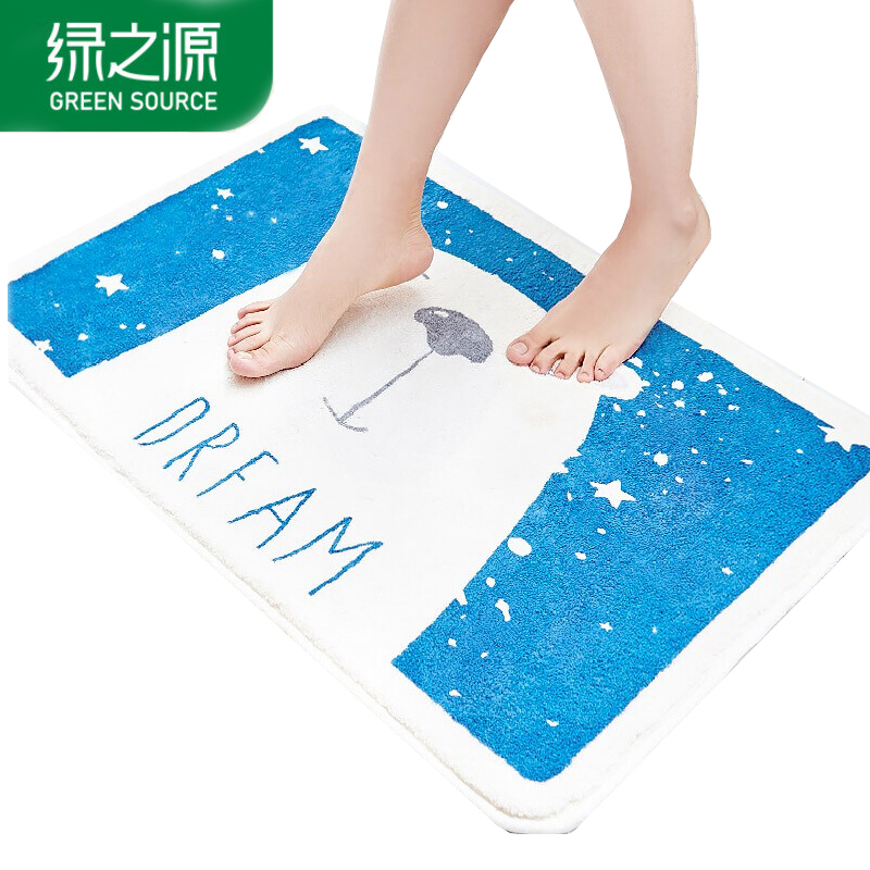绿之源 Z-4235羊羔毛印花小熊地垫40*60cm脚垫垫子卫浴洗澡间