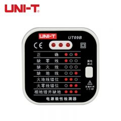 优利德（UNI-T）电源极性检测仪 带漏电开关测试 火线地线零线多功能检测器插座线路检测 UT09B