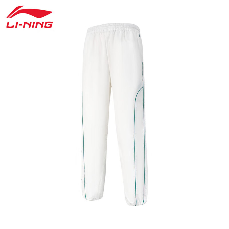 李宁（LI-NING） 舒适保暖中性款运动长裤AYKU893-1乳白色XXL