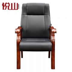悦山 单位椅电脑椅子家用靠背椅 办公电脑椅会议椅子牛皮 680*750*1070 把