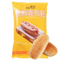 百钻 热狗面包胚330克/6个家用自制早餐零食空气炸锅加热速食夜宵半成品休闲食品