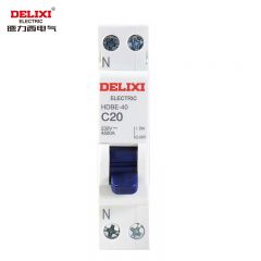 德力西电气（DELIXI ELECTRIC） 空气开关 小型断路器 HDBE-40 1P N C型 20A HDBE40C20