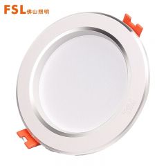佛山照明（FSL）LED筒灯白光16w 5寸 白玉银边/个
