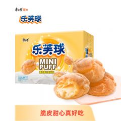 康师傅 泡芙饼干早餐办公室休闲饼干零食泡芙小点心 乐芙球牛奶味50g*24