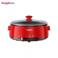 龙的（longde） LD-HG4136 电火锅电热锅 4L大容量电煮锅多功能料理锅 家用涮烤火锅