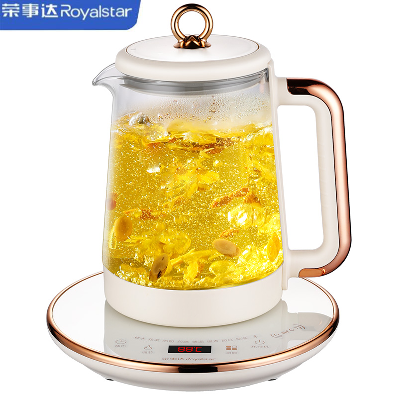 荣事达（Royalstar） 生壶烧水壶煮茶壶煮茶器玻璃花茶壶电热水壶1.5L纯钛加热盘抗异味电水壶 YSH1592