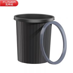 五月花 条纹塑料压圈垃圾桶WYH-GB101便携压圈使用舒心