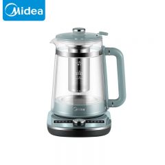 美的（Midea）轻净系列养生壶煮茶器316L不锈钢双层防烫电热水壶1500W大功率蓝色MK-YS01-I一台