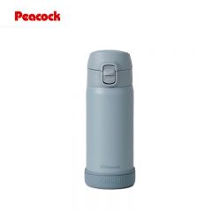 孔雀（Peacock） DPA-40蓝色316不锈钢儿童学生可用水杯子吸管款400ml
