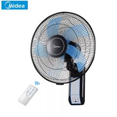 美的（Midea） FW40-11AR壁扇16寸挂壁式牛角风扇轻音摇头食堂工业电风扇工程扇 5叶遥控款+延长线