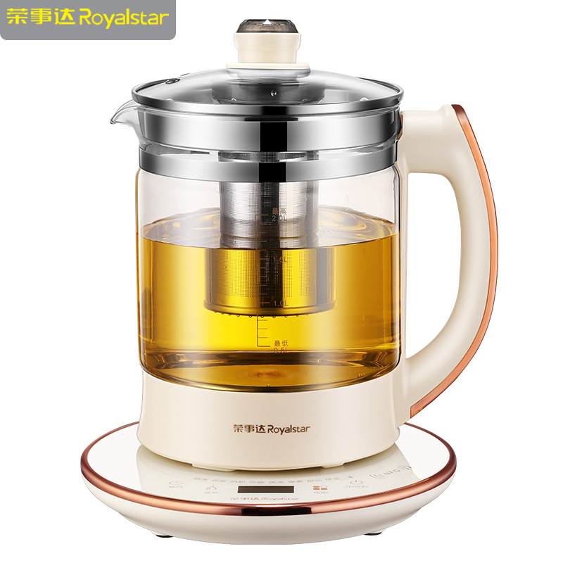 荣事达（Royalstar） 养生壶2L大容量玻璃花茶壶智能煮茶器煮茶壶办公家用电热水壶全自动烧水壶 2LYSH2002T