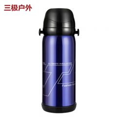 三极户外（Tri-Polar） TP3608不锈钢真空保温杯水杯户外自驾车载运动水瓶礼品大容量保温壶蓝色800ml