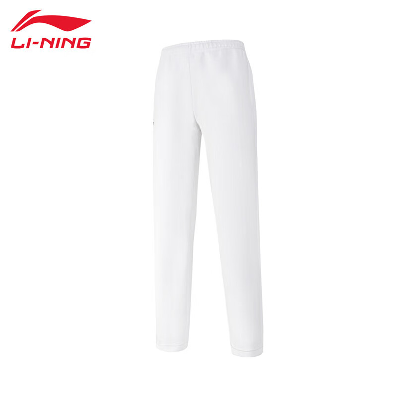 李宁（LI-NING） 舒适保暖女款卫裤AKLU982-3标准白XXL