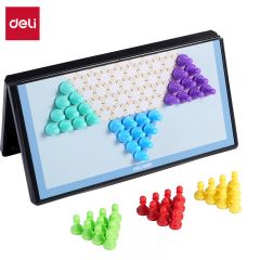 得力（deli） YW110-T 跳棋套装便携式折叠棋盘儿童学生磁石跳棋游礼物