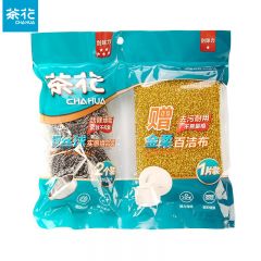 茶花（CHAHUA） 钢丝球2个+百洁布1块222002不锈钢金属厨房用家用锅刷清洁洗碗除垢球